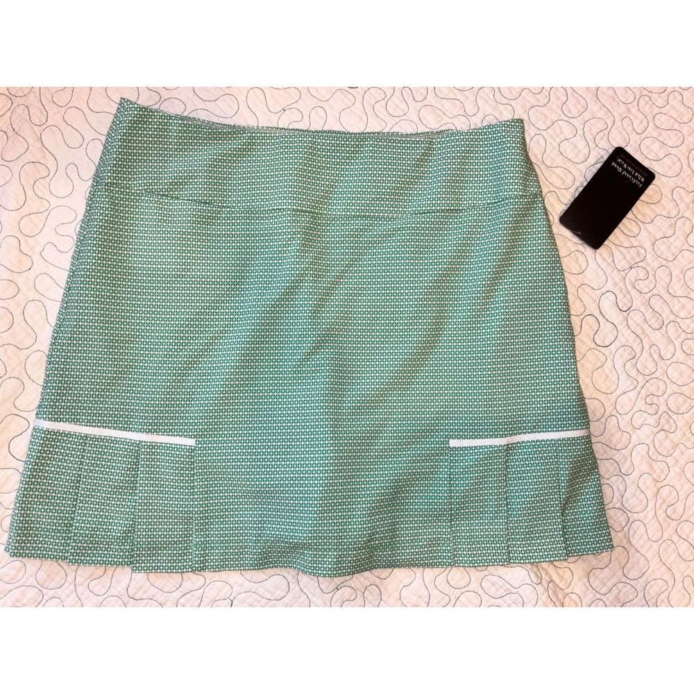 Golftini Green With Envy Performance Side Pleat Golf Skort Womens Size 10